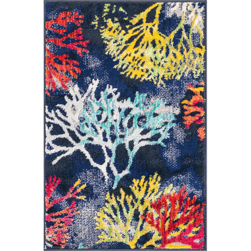 Jonkan Floral Indoor Rug, Rectangle 2' x 3'