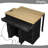 Rolling Extendable 47 inch Kitchen Island with Dining Table & Power Outlet