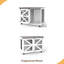 47.2" Mobile Dog Crate With Flip-Top Feeding Door, Dual-Access & 5 Caster System (2 Locking), Side Hooks - Multi-Functional Pet Kennel