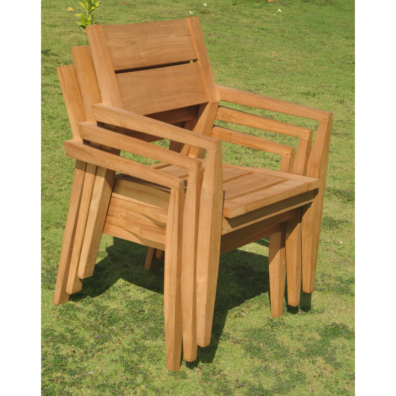 Vellore Outdoor - Piece Teak Dining Set, 48" L x 48" W x 30.5" H, 3