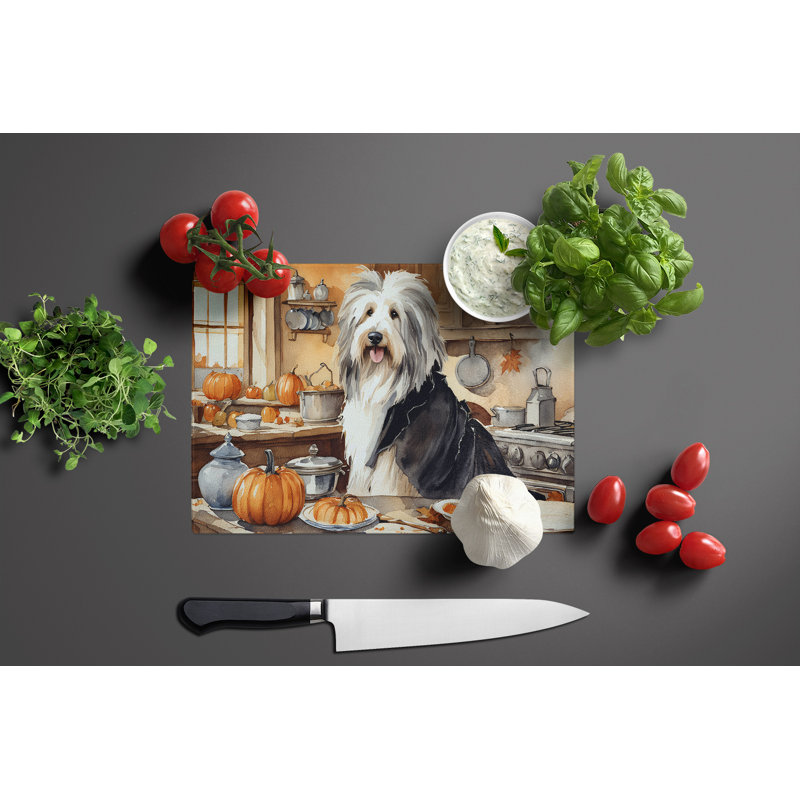 Planche à découper en verre Beardy Collie