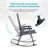 Rocking Camping Chair, High Back Oversized Portable Folding Chair With Side Cup Holders, Pocket For Beach, Fishing,Trip,Picnic,Lawn,Concert Outdoor Foldable Camp Chairs-882256721