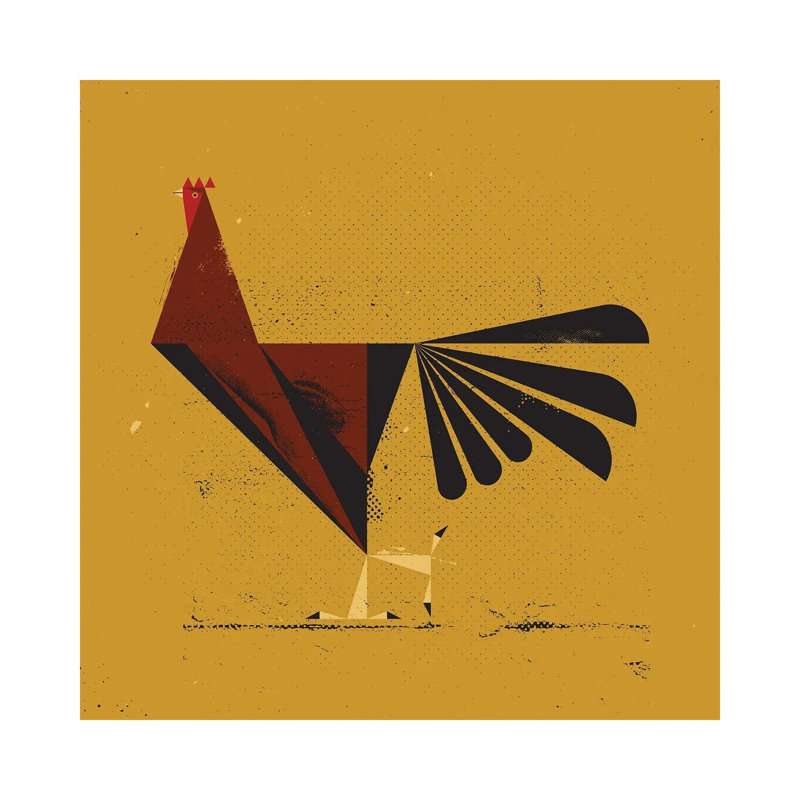 Rooster 1 Piece Wall Art on Canvas, 93.98 cm H x  93.98 cm W  x  3.175 cm D, Does Not Apply
