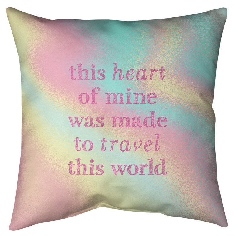 Coussin de sol, 28 po x 28 po, Turquoise clair / rose clair / jaune clair