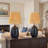 Ceramic Table Lamp With Scallop Shade-1748753062
