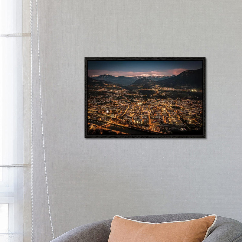 Trento, Trentino-Alto Adige, Italy II 1 Piece Wall Art on Canvas, 45.72cm H x 66.04cm W x 3.81cm D, Black Framed