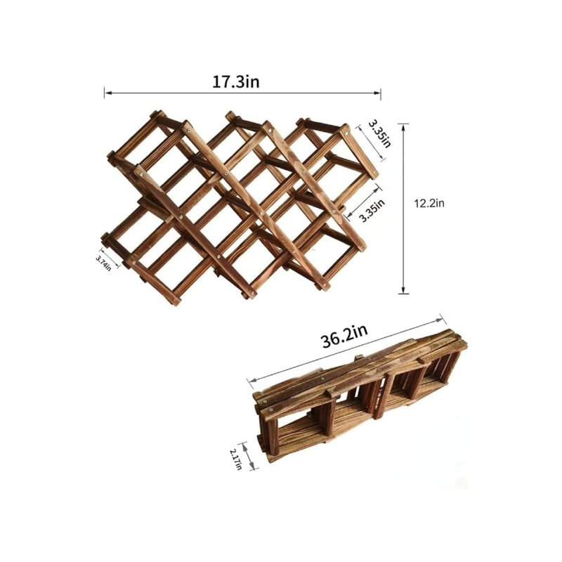 Freestanding Stackable Wine Rack Organizer With Foldable Design And Scratch-Resistant Protector