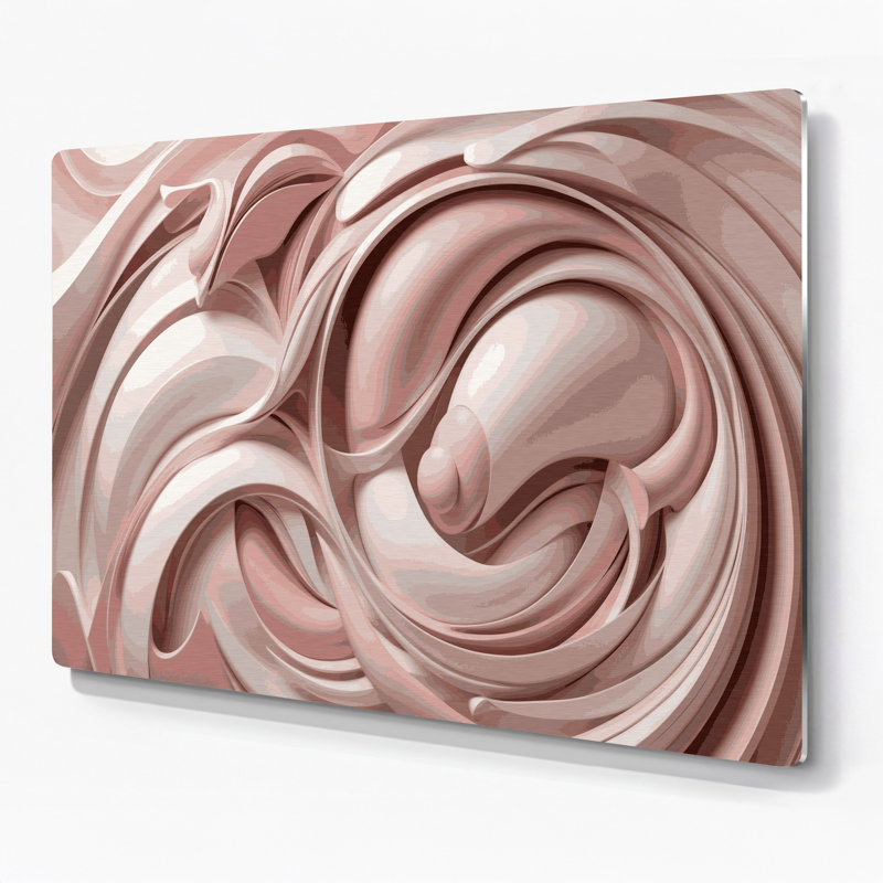 «Biomorphic Abstraction 67», art mural en métal brun, H 20 po x l 30 po