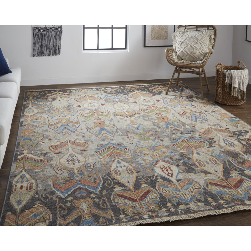 Lindell Performance Hand Knotted Wool Ikat Indoor Rug, Runner 2'6" x 10'