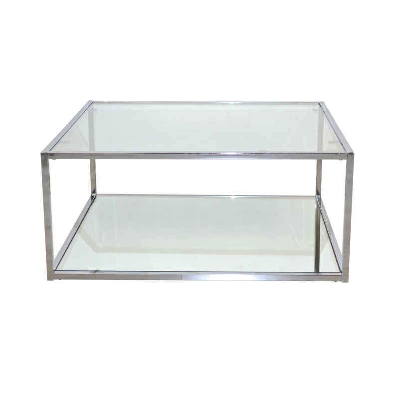Framed coffee table, Chrome