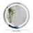 Georgiena Wall Mounted Makeup Round Bathroom Mirror With LED Light and Touch Function