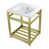 White/Brushed Brass