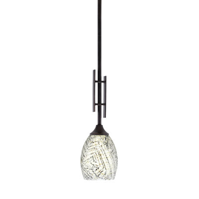 Uptowne Stem Hung Mini Pendant With 5" Glass