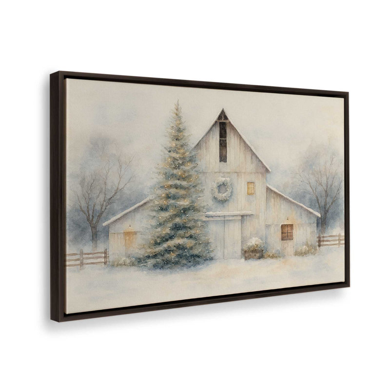 Impression sur toile Barnlight Noel, H 12,75 po x l 18,75 po, Or poli