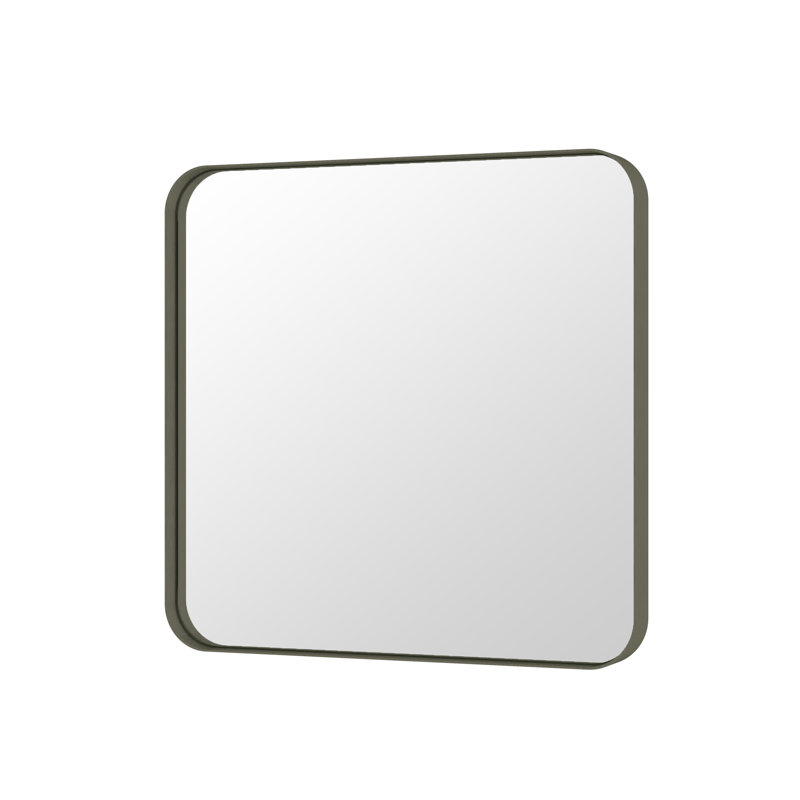 Miroir de salle de bain mural et d'angle Lesamuel, 30 po x 30 po, Bronze