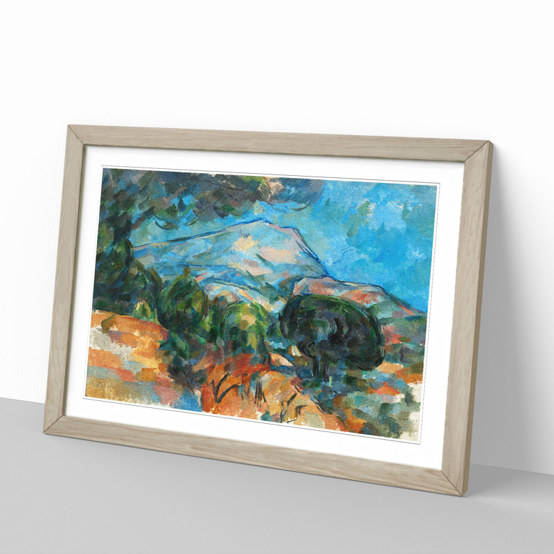 Mont Sainte - Victoire Vol.3 By Paul Cezanne - Picture Frame Graphic Art, Oak Framed, 48cm H x 65cm W x 2cm D
