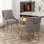 Chaise d'appoint en velours capitonné de 22 po Baudel