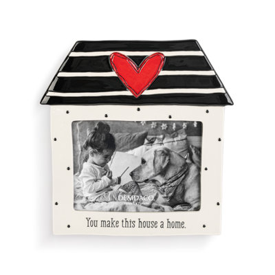 Off-White Ceramic Embossed Picture Frame
