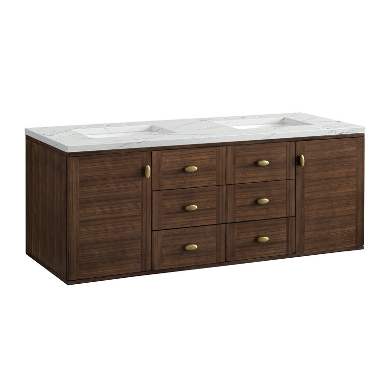 Amberly 60'' W Double Vanity, Ethereal Noctis