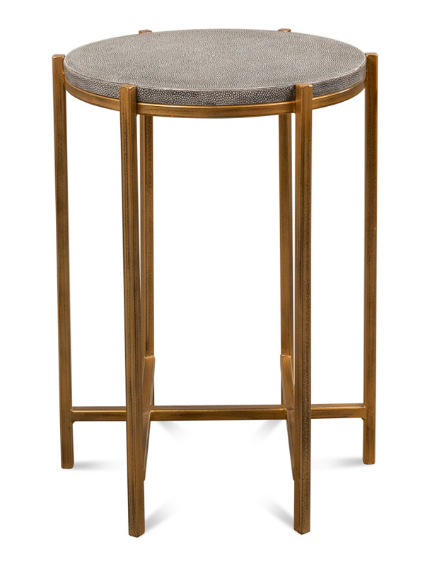 Shagreen End Table, Gray