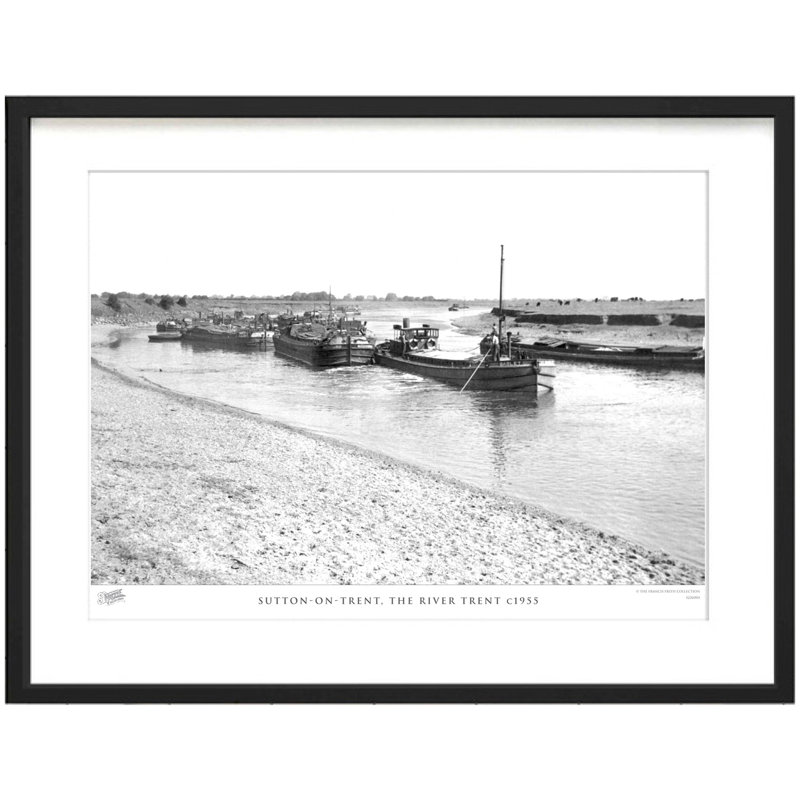Sutton On Trent, The River Trent C1955 - Single Picture Frame Print, 40cm H x 50cm W x 2.3cm D
