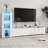Storage Cabinets With Aluminum Strip Lamp