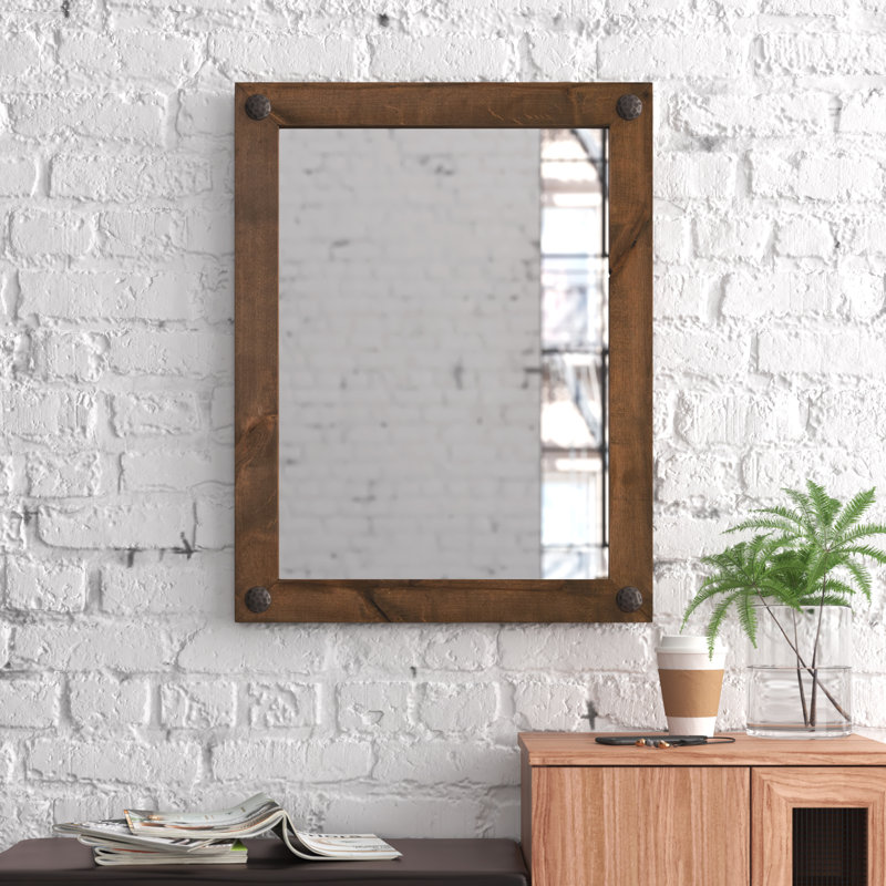 Miroir de salle de bain Edna, Brun