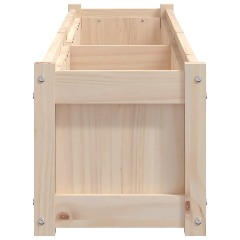 Bringier Garden Planter, Natural Pine, 31cm H x 180cm W x 31cm D, 1