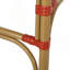 Ensemble de 2 tabourets de bar d'extérieur en osier et aluminium 29,5 po, rouge, finition bambou-684854158