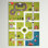 Tapis vert / ivoire Gaven