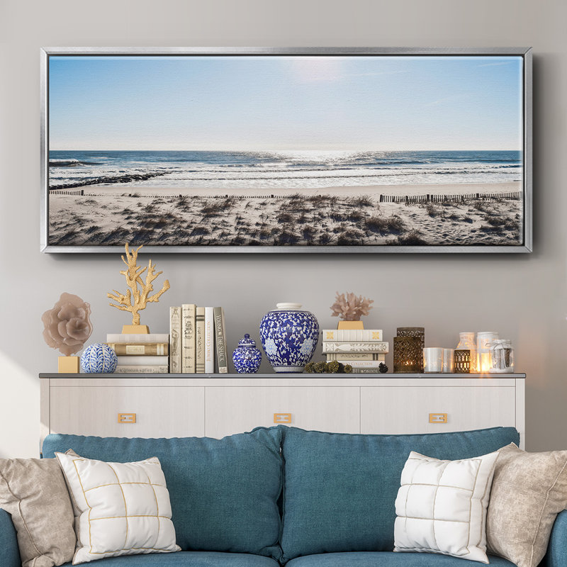 Sunday Surf- Framed Canvas, 20" H x 50" W