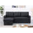 Upholstered Pull out Sectional Sofa with Chaise