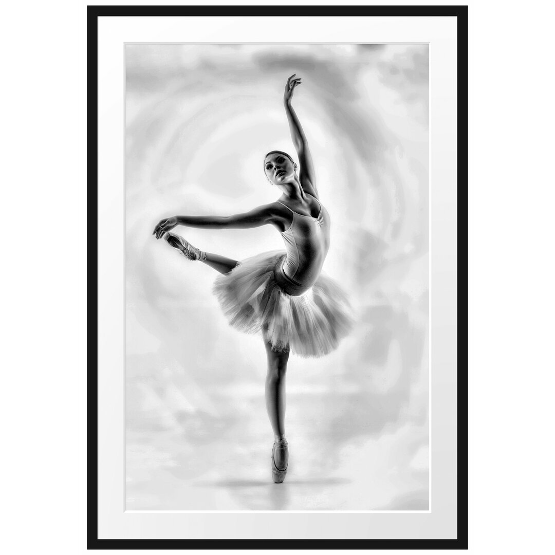 Gerahmtes Wandbild Ästhetische Ballerina