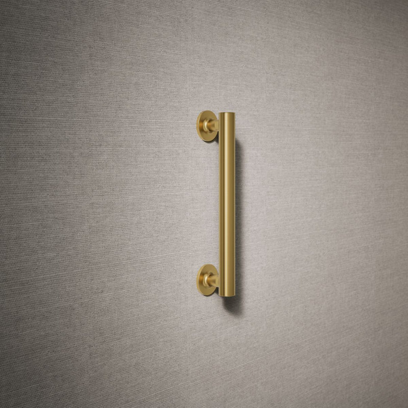 Purist® Grab Bar, 12"W, Vibrant Brushed Moderne Brass