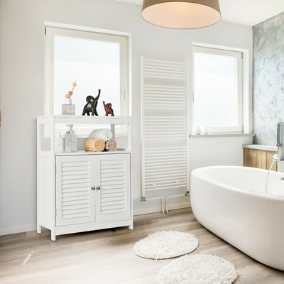 Armoire de salle de bain autoportante l 23,5 po x H 31,5 po x P 12 po Harbuck
