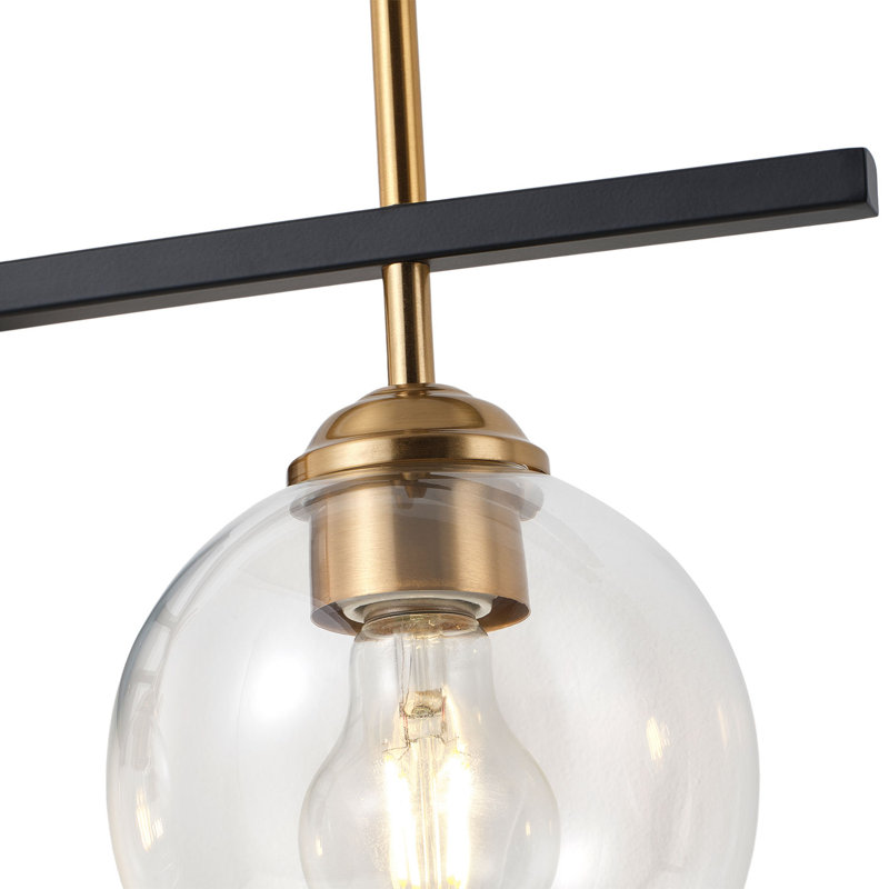 3-lamp Dimmable Clear Glass Vanity Light