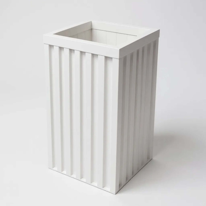 Square Grove Column Planter - Medium, White