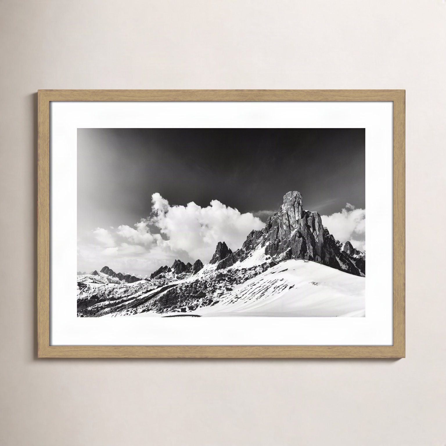 Dragon's Tail Print by Lars Van de Goor, 17" H x 23" W x 0.75" D, Natural Framed