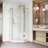 Piedmont 38" W x 38" D x 77" H Hinged Frameless Shower Enclosure with 3/8  Clear Glass&Base-20104211