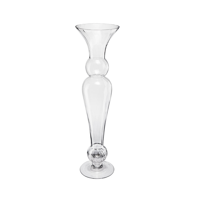 D7x27.5" Fundora Handmade Glass Table Vase
