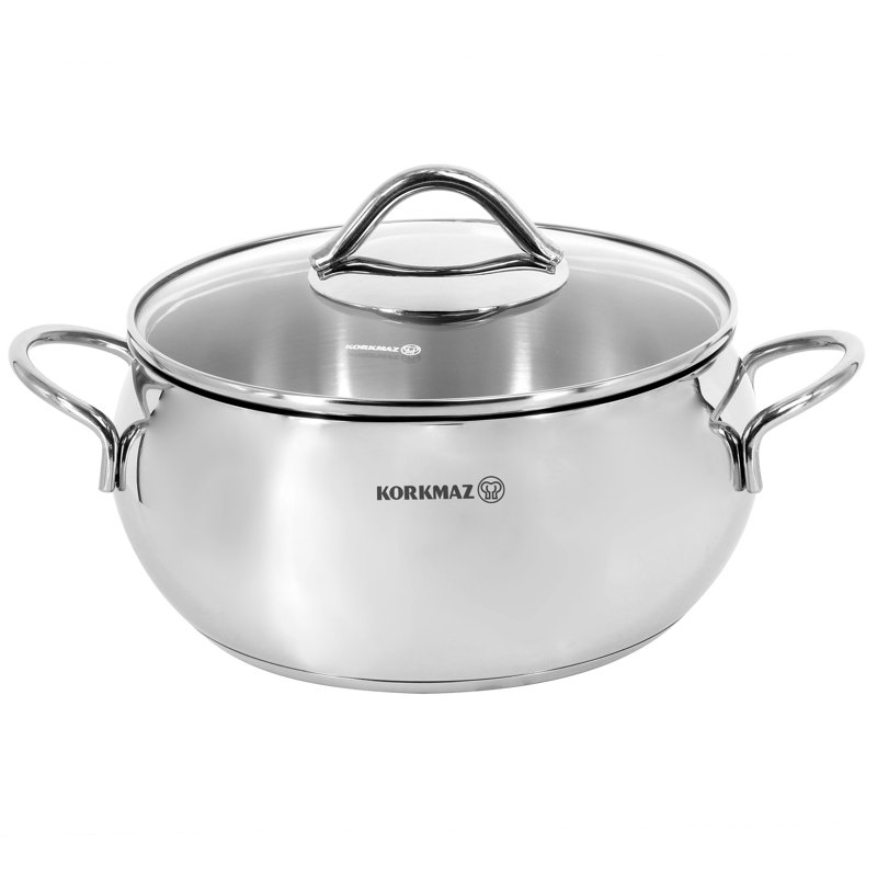 Cocotte en acier inoxydable Korkmaz Tombik, 2,6 pintes