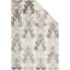 Tapis ikat tibétain noué à la main en viscose / laine / coton perle / gris-661203244