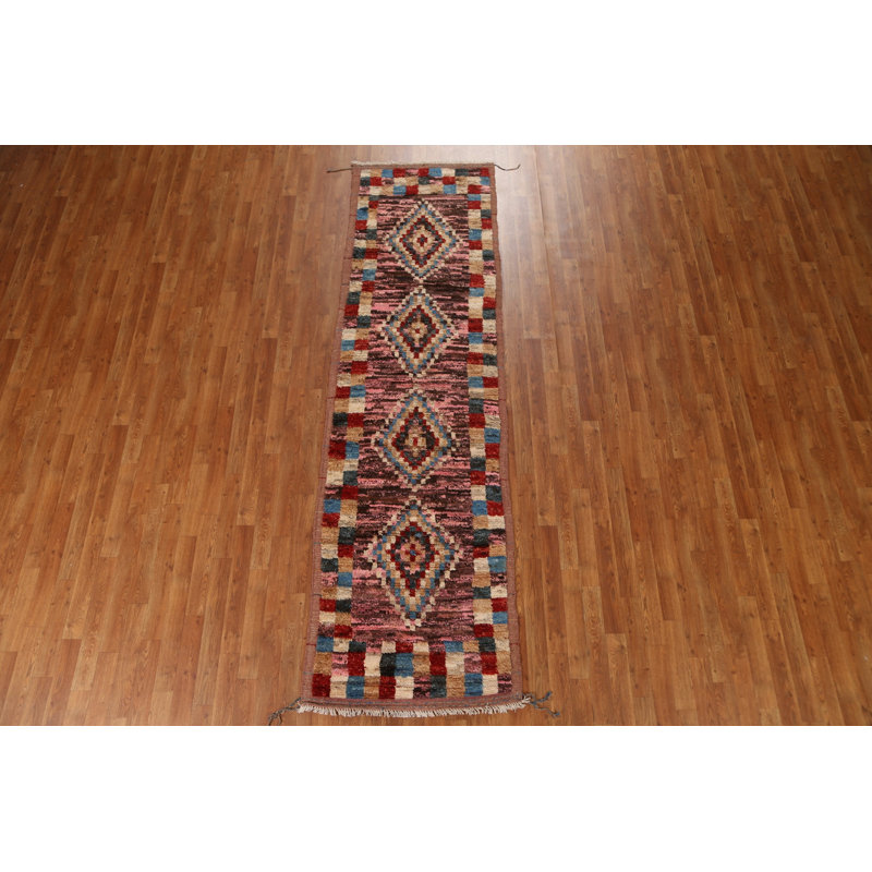 One-of-a-Kind 2'10" X 9'11" New Age Runner Wool Area Rug in
