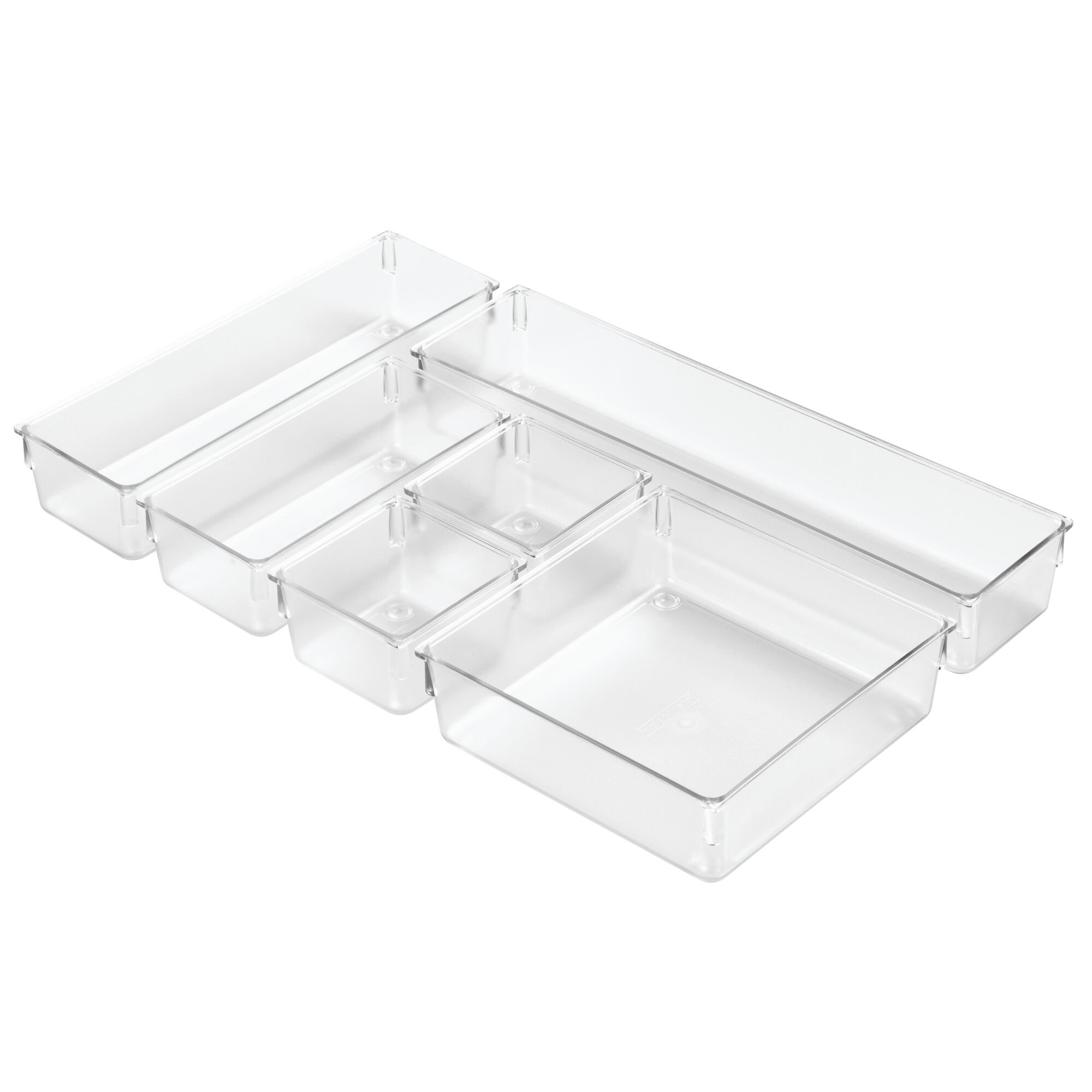 iDesign Plastic In Drawer Organizer Trays for Kitchen Utensils