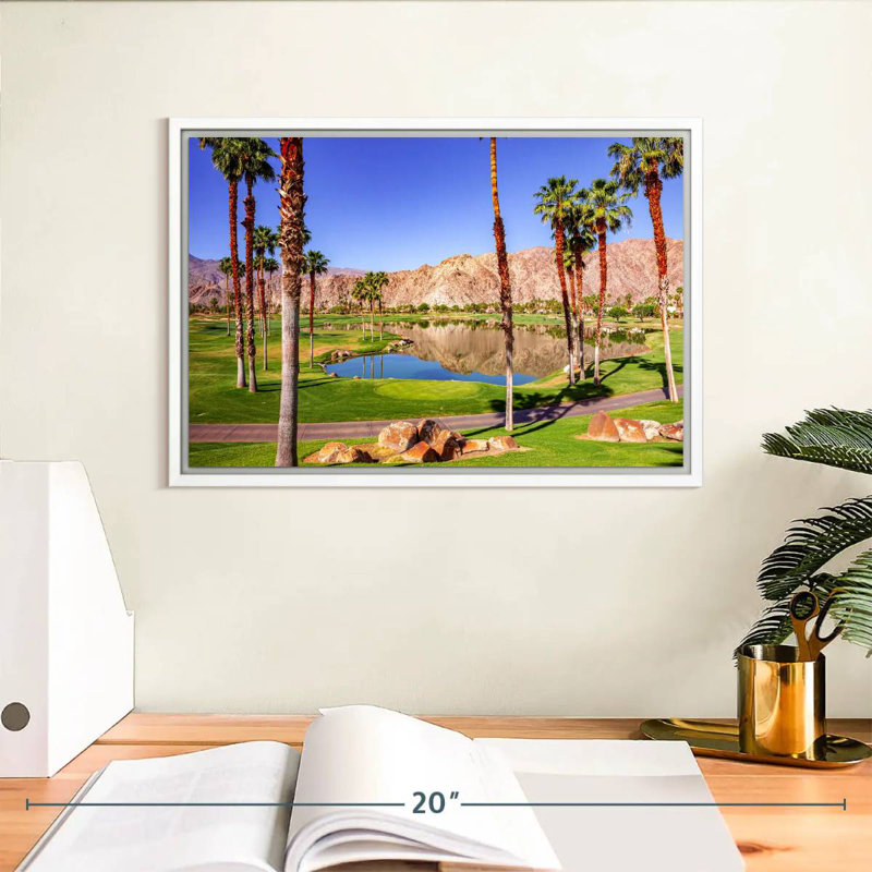 Parcours de golf La Quinta, Cadre flottant blanc, 13 po x 9 po