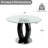 47.2'' Modern Luxury Clear Glass Round Dining Table for 4-6, Modern Kitchen Table with Tempered Glass Top & Stainless Steel Legs, Circle Dining Table for Home, Living Room, Apartment-2074553608-2049904754
