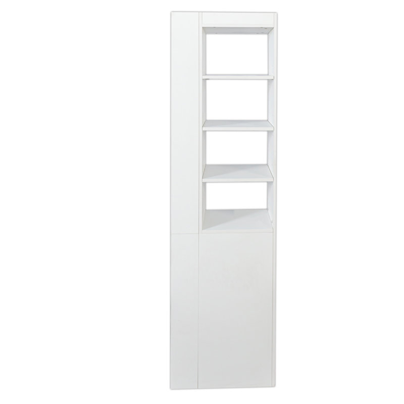 Armoire de rangement H 70,87 ", tablette à 4 niveaux, Blanc