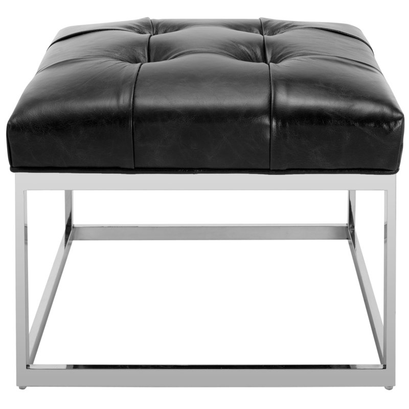 Pouf en cuir Sidney