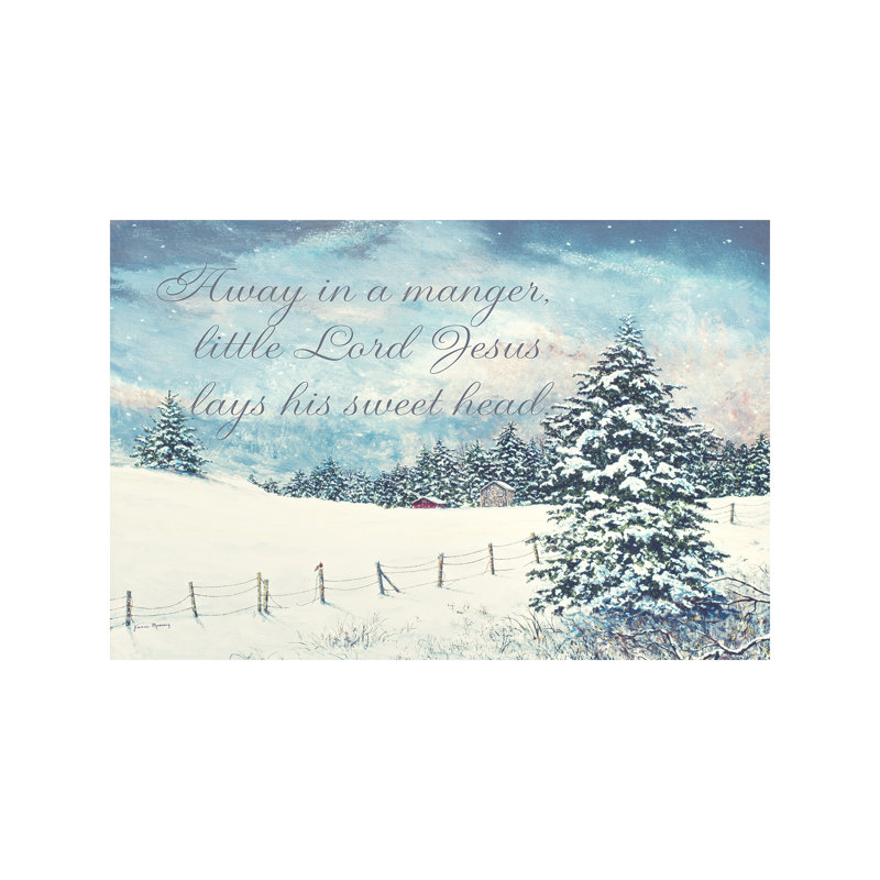 Away in a Manger 1 Piece Wrapped Canvas Wall Art, 66.04 cm H x 45.72 cm W x 3.175 cm D