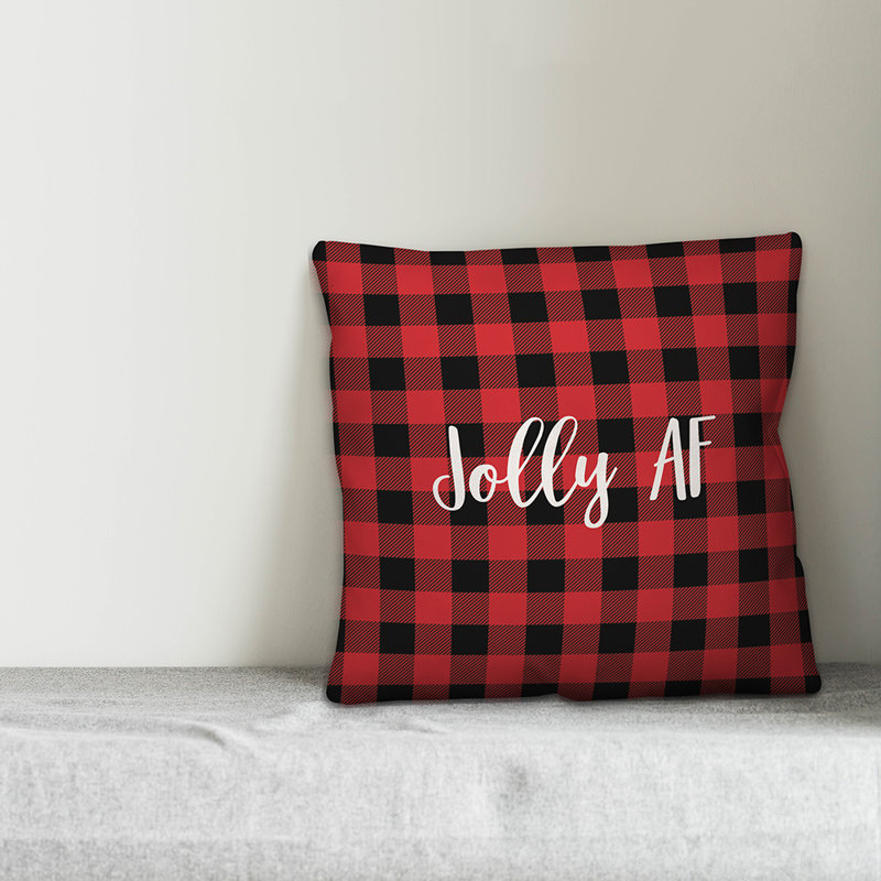 Plaid Reversible Throw Pillow, Pillow Cover